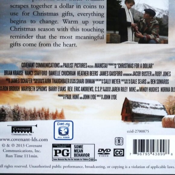 CHRISTMAS FOR A DOLLAR DVD Inspired by a True Story, The Most Meaningful Gifts.. - Picture 4 of 5